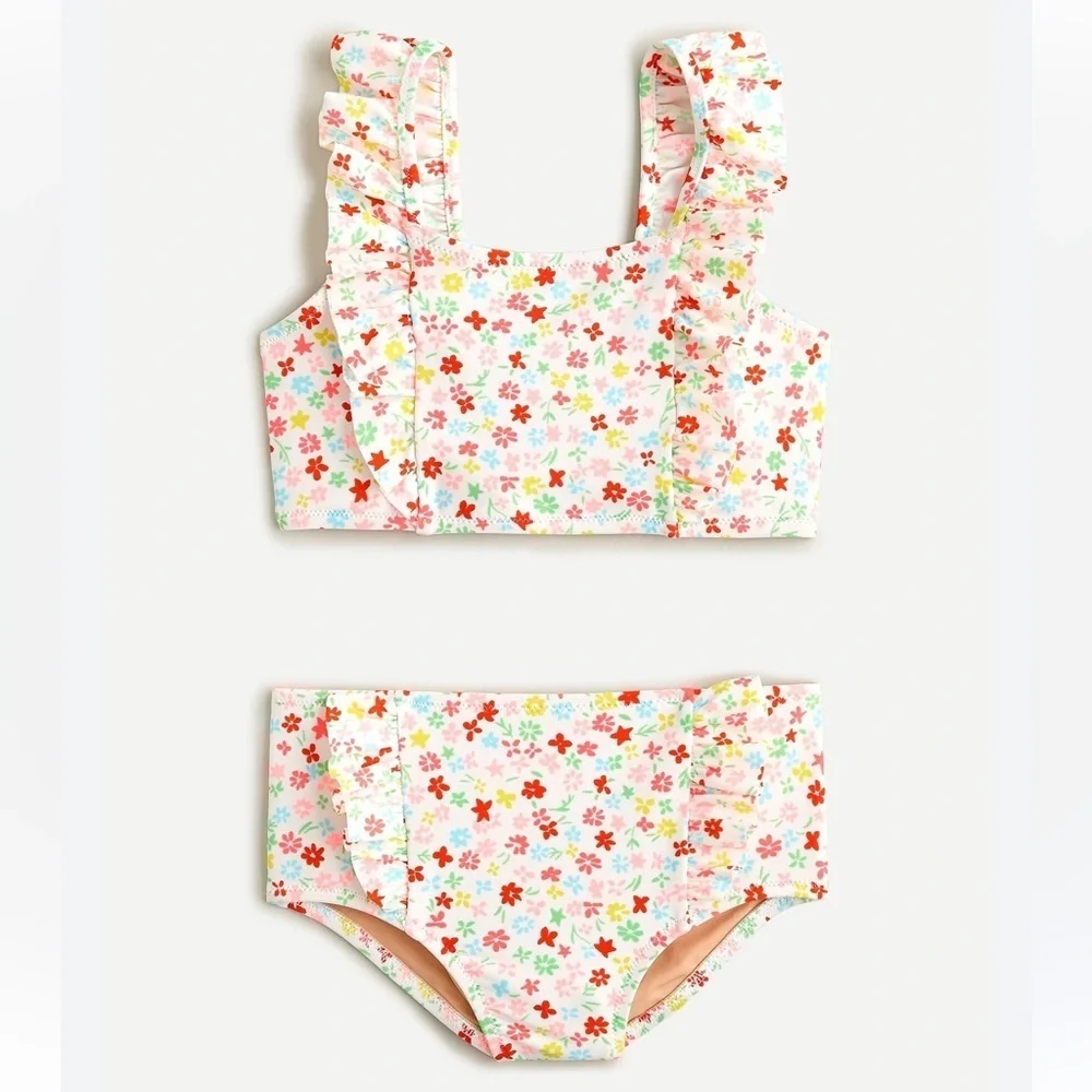 Crewcuts 2T Floral Print Two Piece Swimsuit